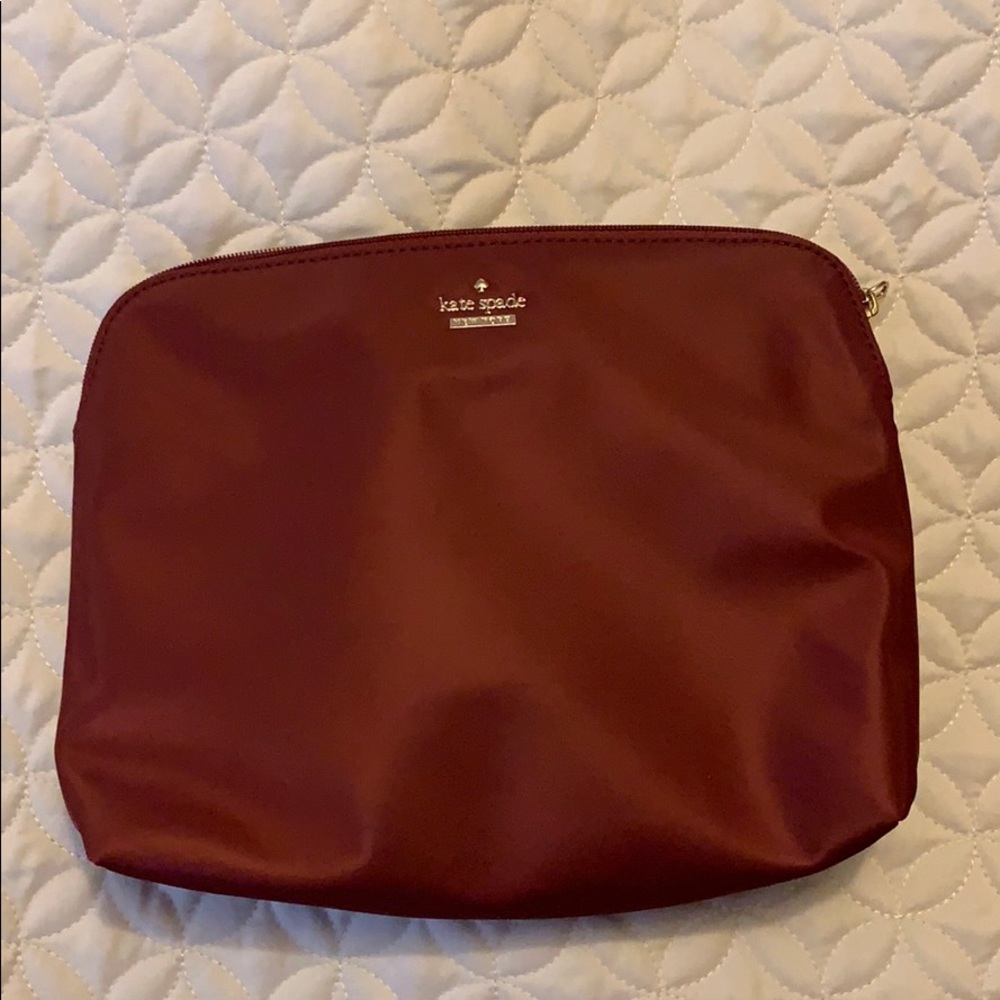Kate Spade Burgundy Travel Pouch